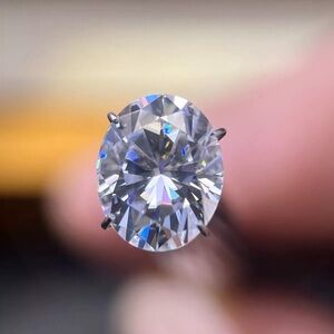🔥2ct Loose Moissanite stone White D color Oval Cut Excellent with Certificate